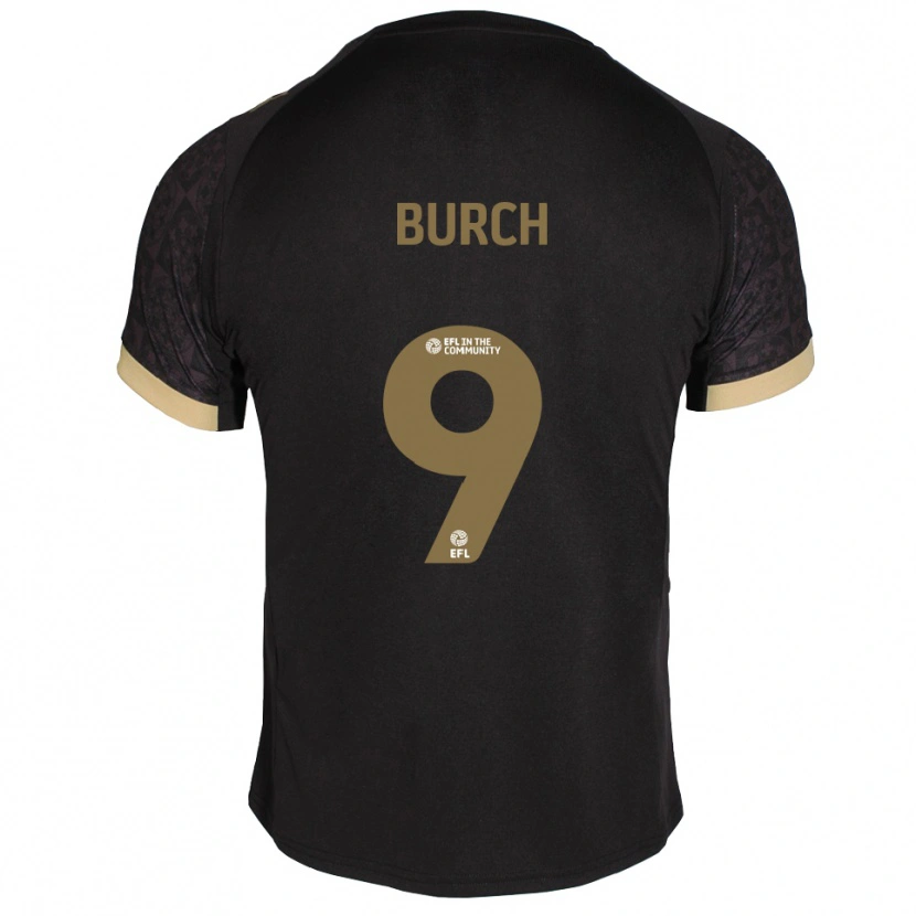 Danxen Criança Camisola Kian Burch #9 Preto Dourado Alternativa 2025/26 Camisa Brasil