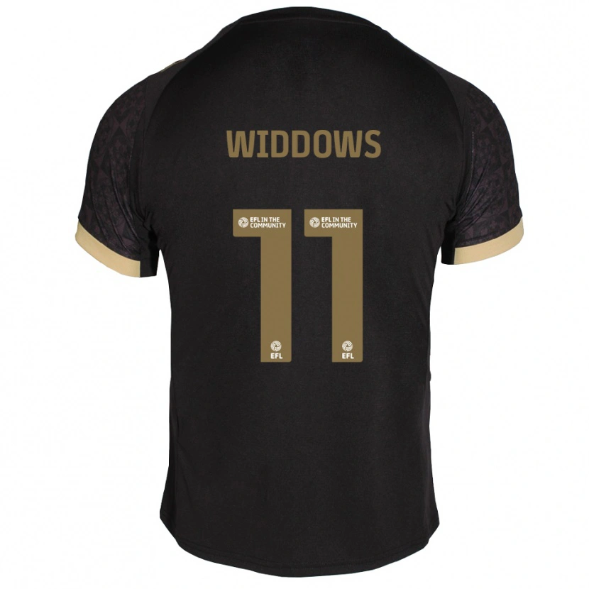 Danxen Criança Camisola Jade Widdows #11 Preto Dourado Alternativa 2025/26 Camisa Brasil
