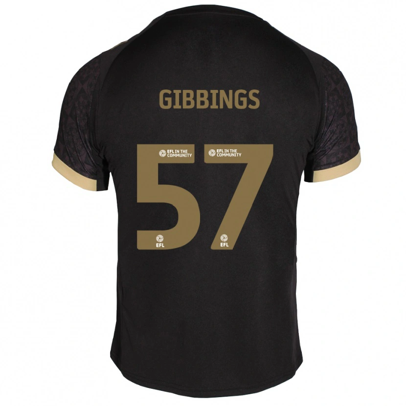 Danxen Criança Camisola Cole Gibbings #57 Preto Dourado Alternativa 2025/26 Camisa Brasil