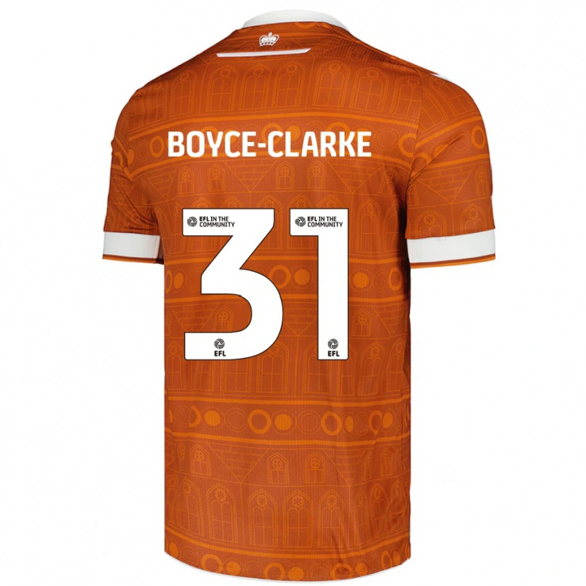 Danxen Criança Camisola Coniah Boyce-Clarke #31 Laranja Branco Alternativa 2025/26 Camisa Brasil
