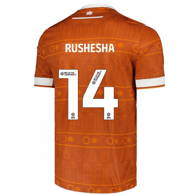 Danxen Criança Camisola Tivonge Rushesha #14 Laranja Branco Alternativa 2025/26 Camisa Brasil
