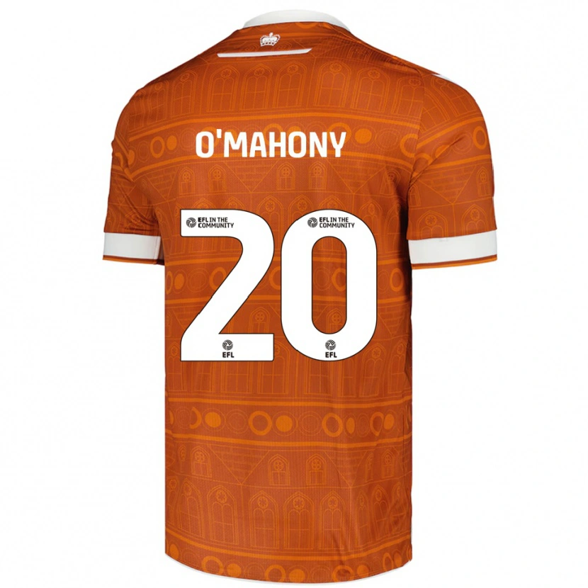 Danxen Criança Camisola Mark O'mahony #20 Laranja Branco Alternativa 2025/26 Camisa Brasil