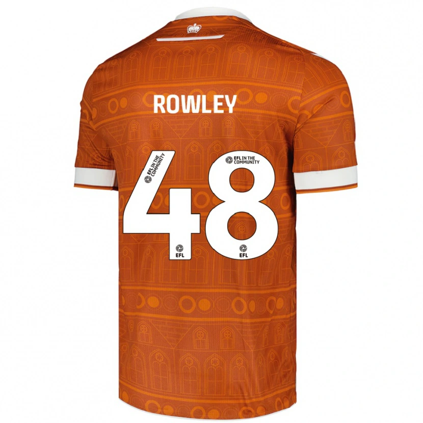 Danxen Criança Camisola Matthew Rowley #48 Laranja Branco Alternativa 2025/26 Camisa Brasil