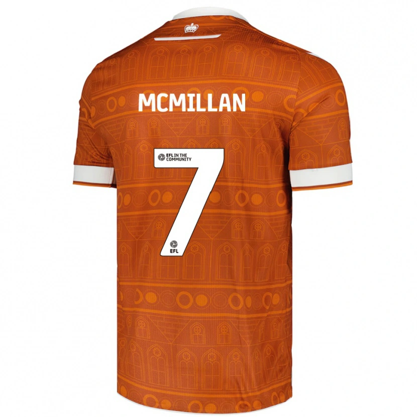 Danxen Criança Camisola Maddox Mcmillan #7 Laranja Branco Alternativa 2025/26 Camisa Brasil