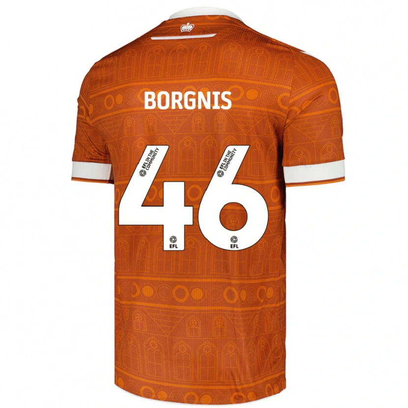 Danxen Criança Camisola Jacob Borgnis #46 Laranja Branco Alternativa 2025/26 Camisa Brasil