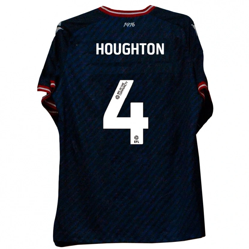 Danxen Criança Camisola Jordan Houghton #4 Azul Marinho Vermelho Alternativa 2025/26 Camisa Brasil