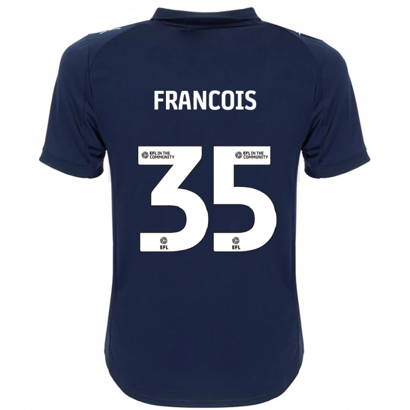 Danxen Criança Camisola Tyrese Francois #35 Azul Marinho Branco Alternativa 2025/26 Camisa Brasil