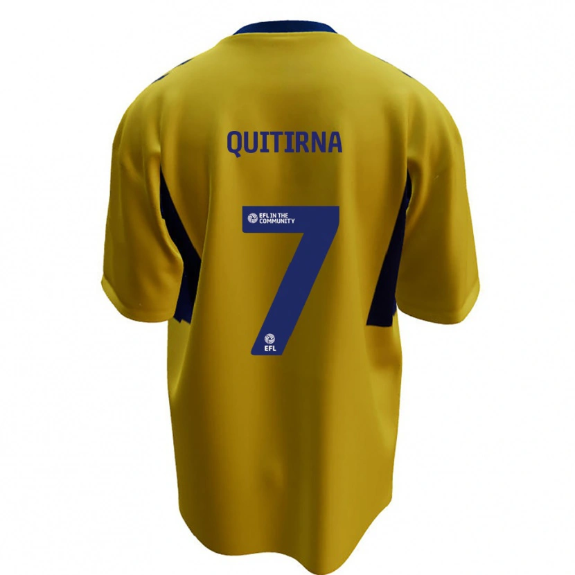 Danxen Criança Camisola Armando Quitirna #7 Amarelo Azul Alternativa 2025/26 Camisa Brasil