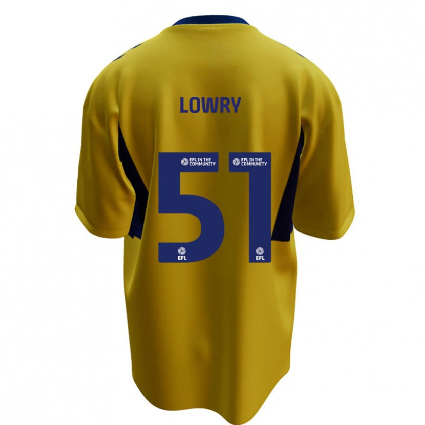 Danxen Criança Camisola Alex Lowry #51 Amarelo Azul Alternativa 2025/26 Camisa Brasil