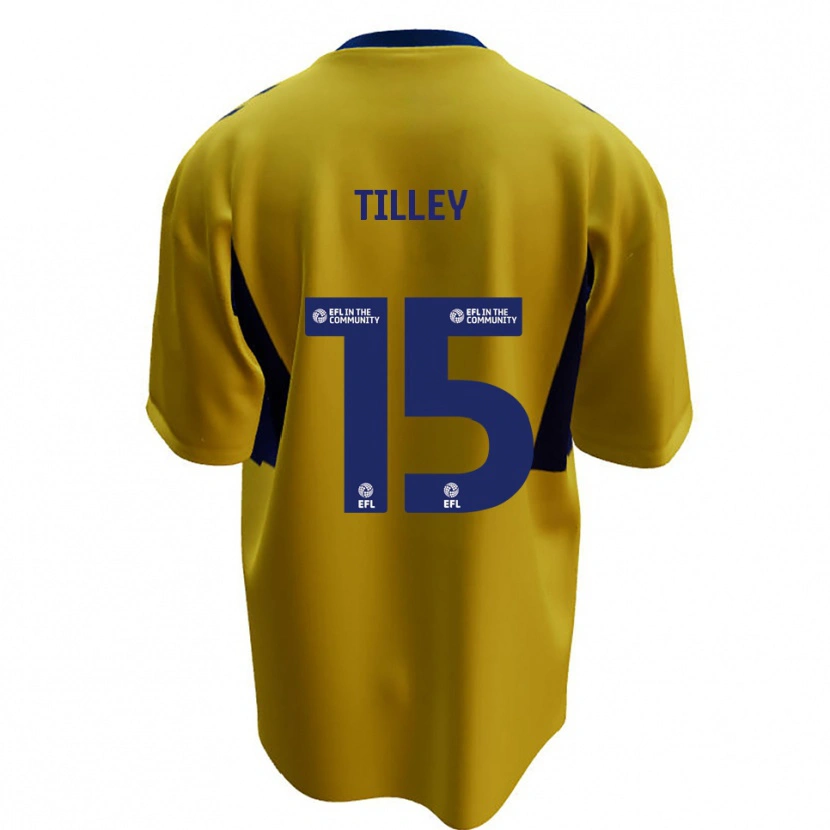 Danxen Criança Camisola James Tilley #15 Amarelo Azul Alternativa 2025/26 Camisa Brasil