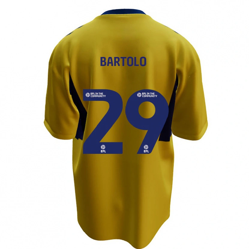 Danxen Criança Camisola Jaiden Bartolo #29 Amarelo Azul Alternativa 2025/26 Camisa Brasil