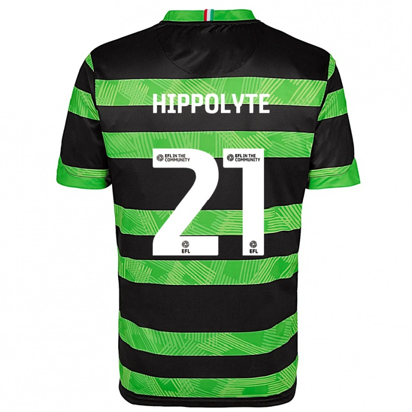 Danxen Criança Camisola Myles Hippolyte #21 Preto Verde Alternativa 2025/26 Camisa Brasil