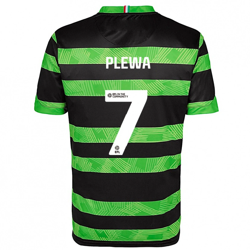 Danxen Criança Camisola Emma Plewa #7 Preto Verde Alternativa 2025/26 Camisa Brasil