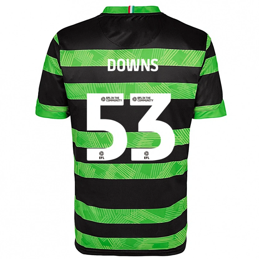 Danxen Criança Camisola Oliver Downs #53 Preto Verde Alternativa 2025/26 Camisa Brasil
