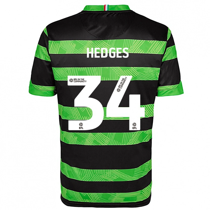 Danxen Criança Camisola Harry Hedges #34 Preto Verde Alternativa 2025/26 Camisa Brasil