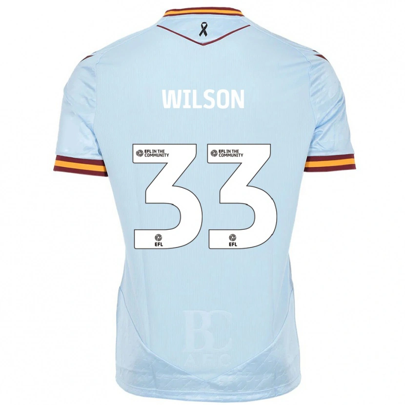 Danxen Criança Camisola Adam Wilson #33 Azul Celeste Alternativa 2025/26 Camisa Brasil
