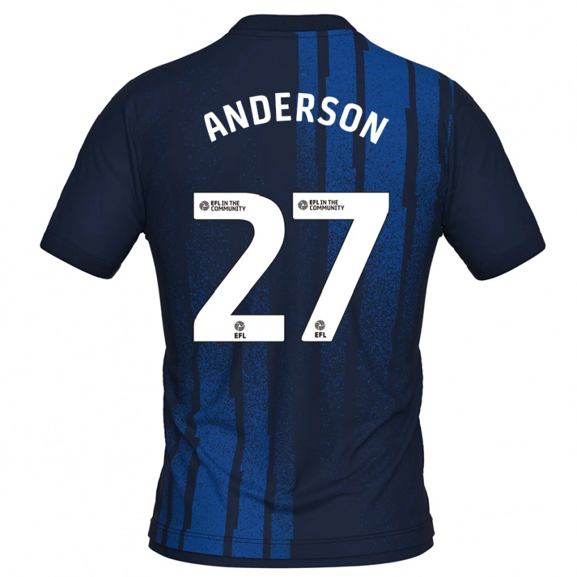 Danxen Criança Camisola Taylor Anderson #27 Azul Marinho Branco Alternativa 2025/26 Camisa Brasil