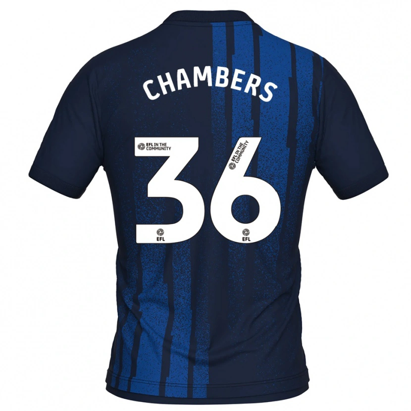Danxen Criança Camisola Jayden Chambers #36 Azul Marinho Branco Alternativa 2025/26 Camisa Brasil