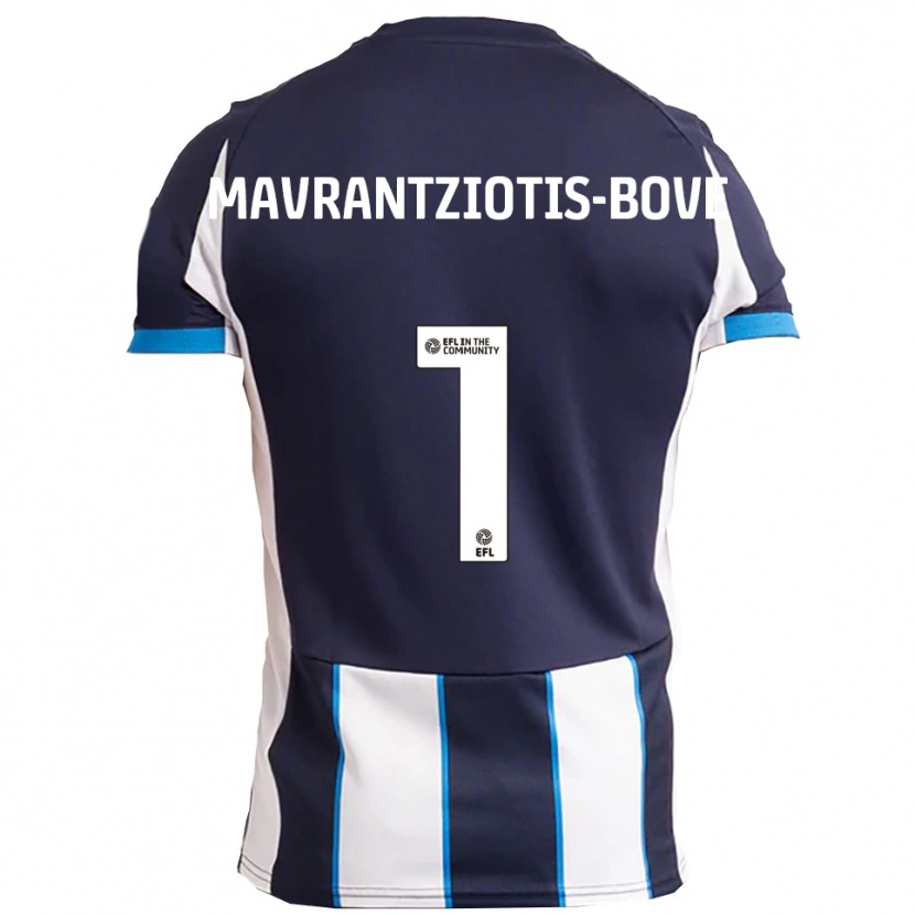 Danxen Criança Camisola Kane Mavrantziotis-Bove #1 Branco Azul Marinho Alternativa 2025/26 Camisa Brasil
