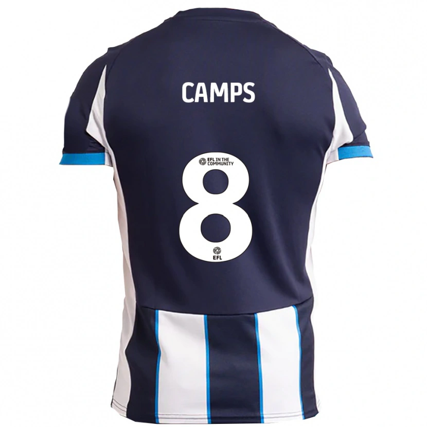 Danxen Criança Camisola Callum Camps #8 Branco Azul Marinho Alternativa 2025/26 Camisa Brasil