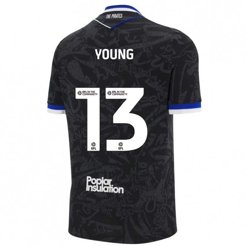 Danxen Criança Camisola Brad Young #13 Preto Branco Alternativa 2025/26 Camisa Brasil