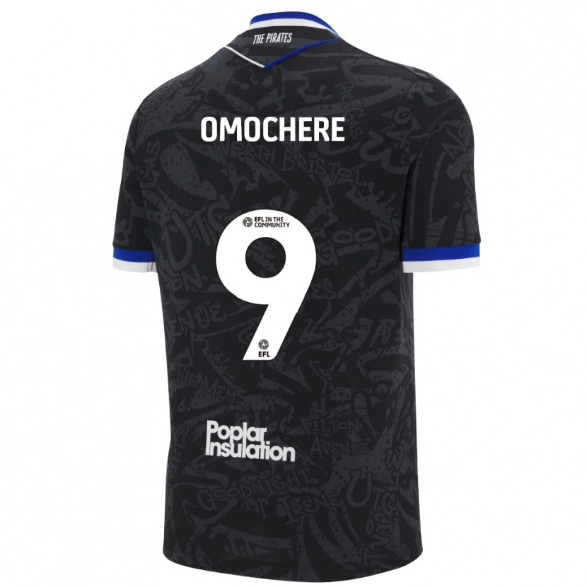 Danxen Criança Camisola Promise Omochere #9 Preto Branco Alternativa 2025/26 Camisa Brasil