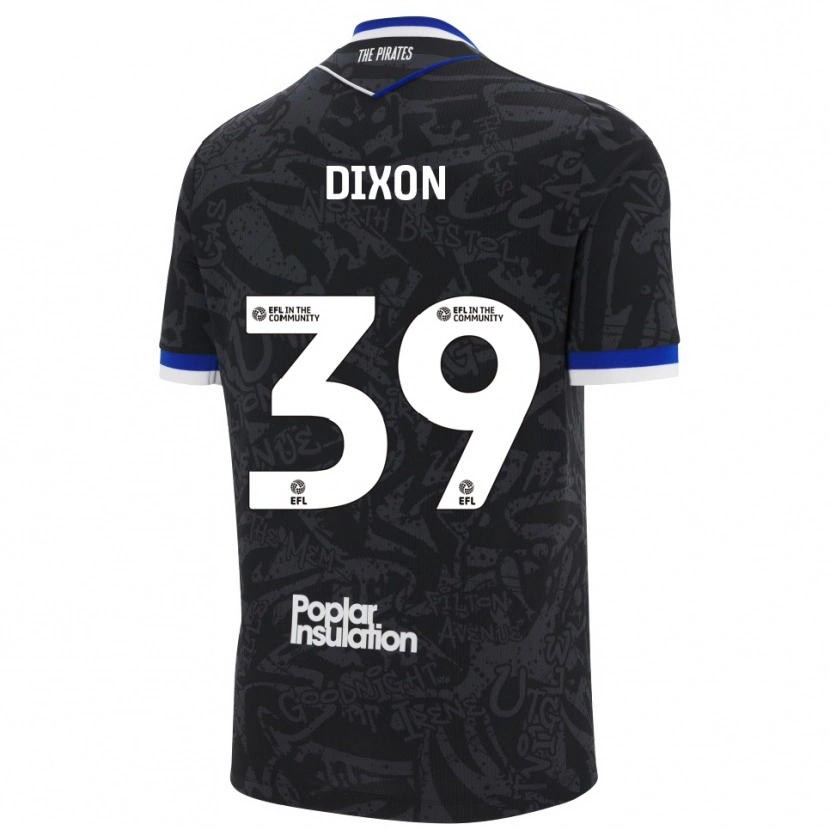 Danxen Criança Camisola Quincy Dixon #39 Preto Branco Alternativa 2025/26 Camisa Brasil