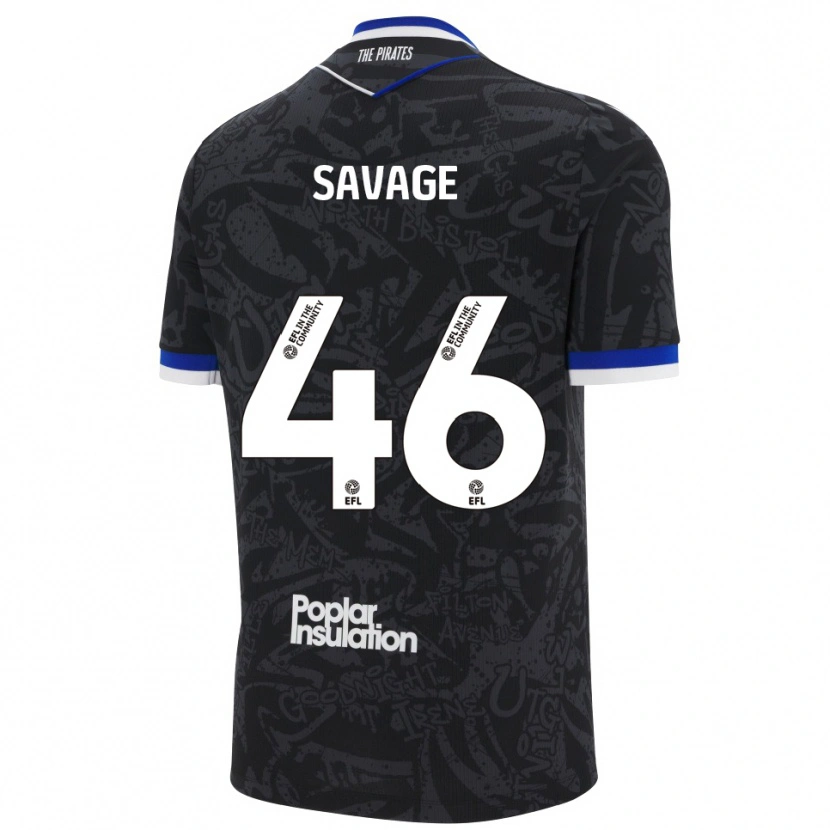 Danxen Criança Camisola Taelan Savage #46 Preto Branco Alternativa 2025/26 Camisa Brasil