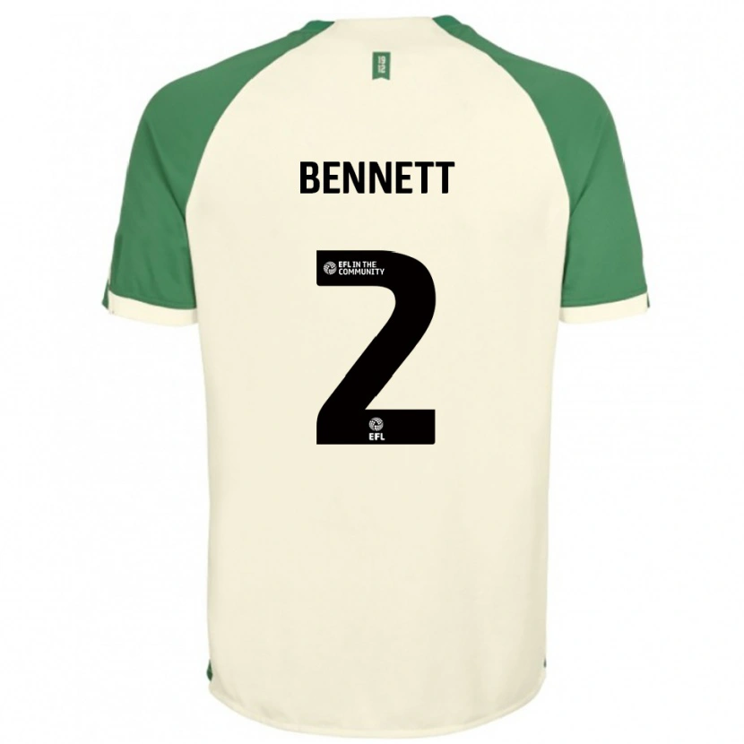 Danxen Criança Camisola Liam Bennett #2 Branco Sujo Verde Alternativa 2025/26 Camisa Brasil