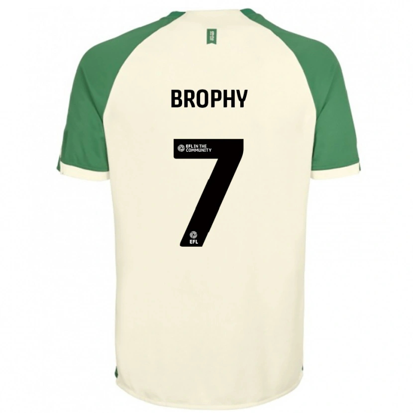 Danxen Criança Camisola James Brophy #7 Branco Sujo Verde Alternativa 2025/26 Camisa Brasil