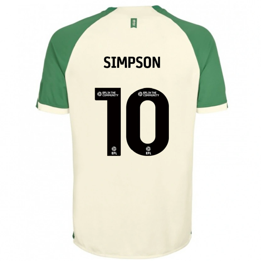Danxen Criança Camisola Harley-Jean Simpson #10 Branco Sujo Verde Alternativa 2025/26 Camisa Brasil