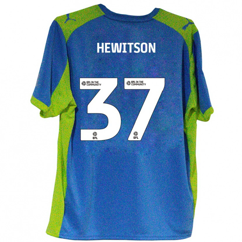 Danxen Criança Camisola Luke Hewitson #37 Azul Celeste Amarelo Alternativa 2025/26 Camisa Brasil