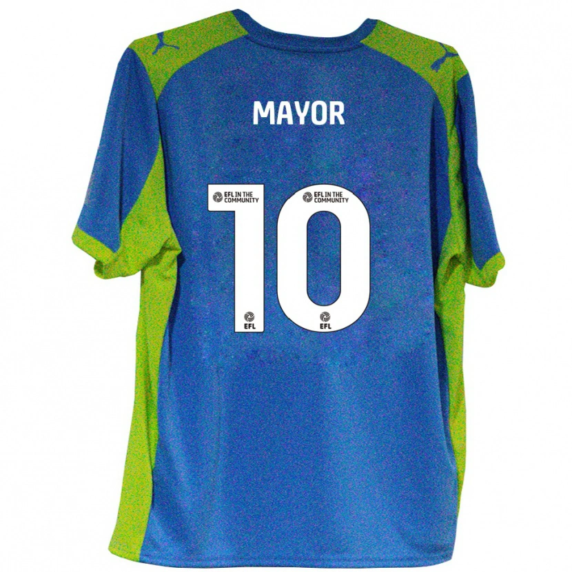 Danxen Criança Camisola Danny Mayor #10 Azul Celeste Amarelo Alternativa 2025/26 Camisa Brasil