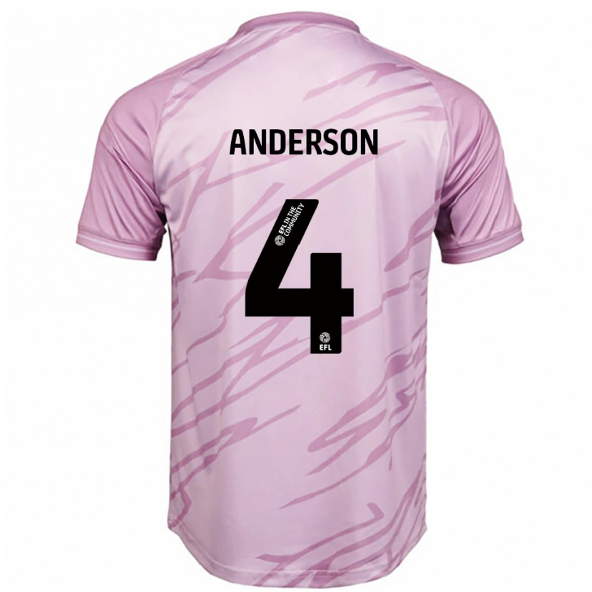 Danxen Criança Camisola Tom Anderson #4 Rosa Preto Alternativa 2025/26 Camisa Brasil