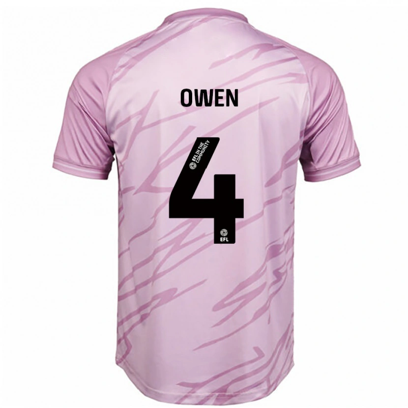 Danxen Criança Camisola Vikki Owen #4 Rosa Preto Alternativa 2025/26 Camisa Brasil