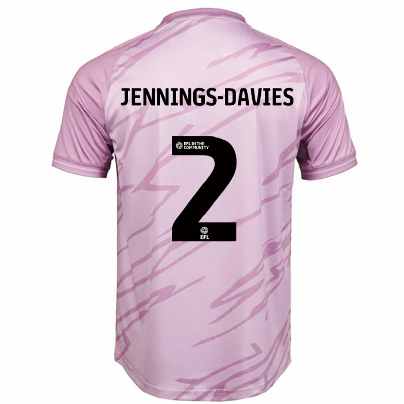 Danxen Criança Camisola Emily-Grace Jennings-Davies #2 Rosa Preto Alternativa 2025/26 Camisa Brasil