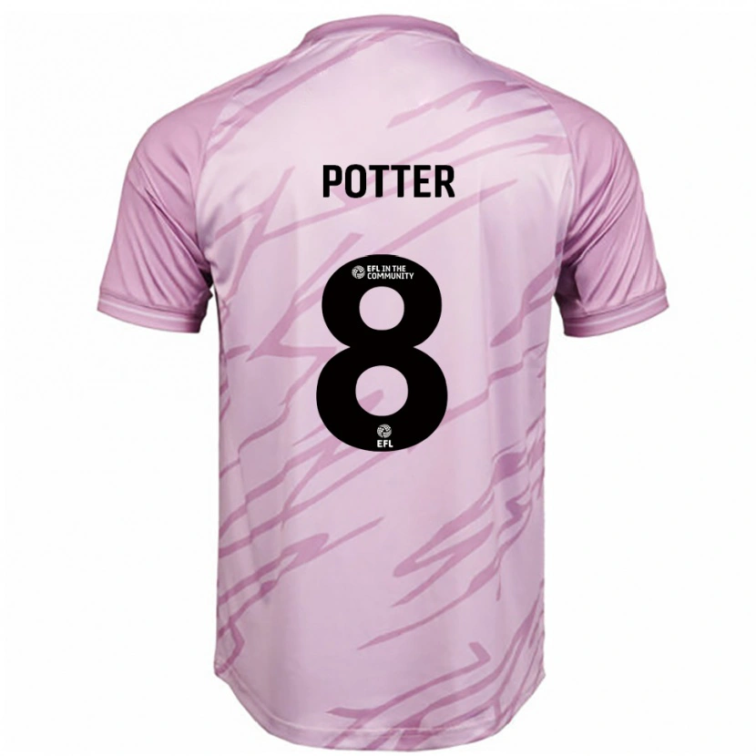 Danxen Criança Camisola Milly Potter #8 Rosa Preto Alternativa 2025/26 Camisa Brasil