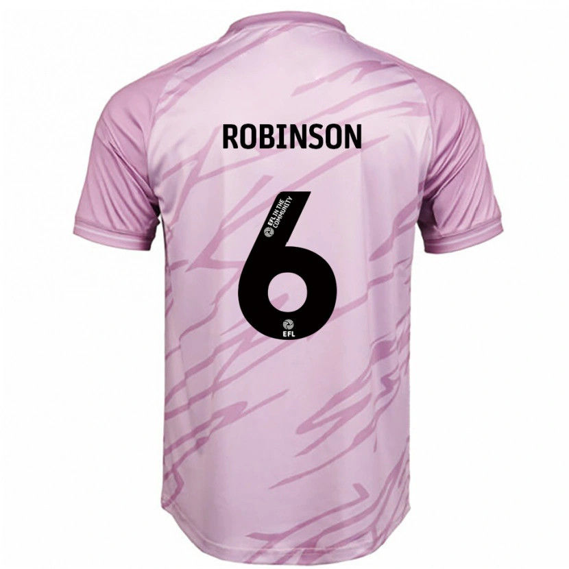 Danxen Criança Camisola Alicia Robinson #6 Rosa Preto Alternativa 2025/26 Camisa Brasil