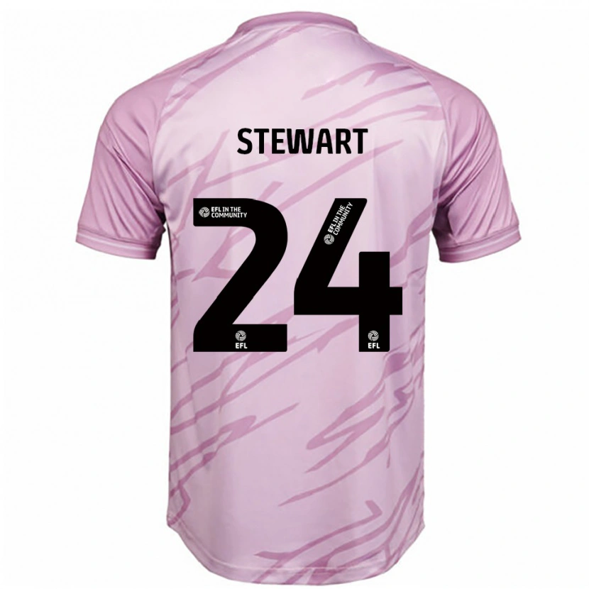 Danxen Criança Camisola Callum Stewart #24 Rosa Preto Alternativa 2025/26 Camisa Brasil