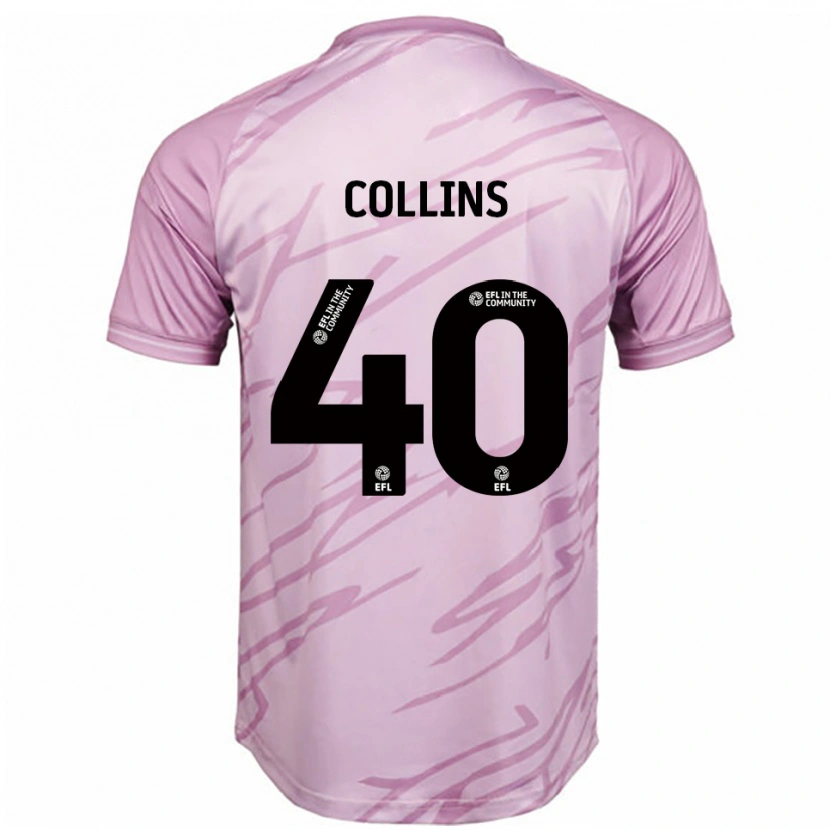 Danxen Criança Camisola Jude Collins #40 Rosa Preto Alternativa 2025/26 Camisa Brasil