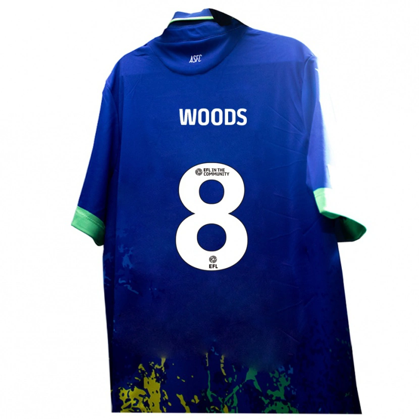 Danxen Criança Camisola Ben Woods #8 Azul Amarelo Alternativa 2025/26 Camisa Brasil