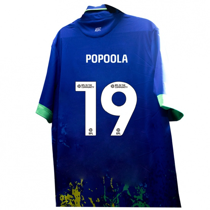 Danxen Criança Camisola Anjola Popoola #19 Azul Amarelo Alternativa 2025/26 Camisa Brasil