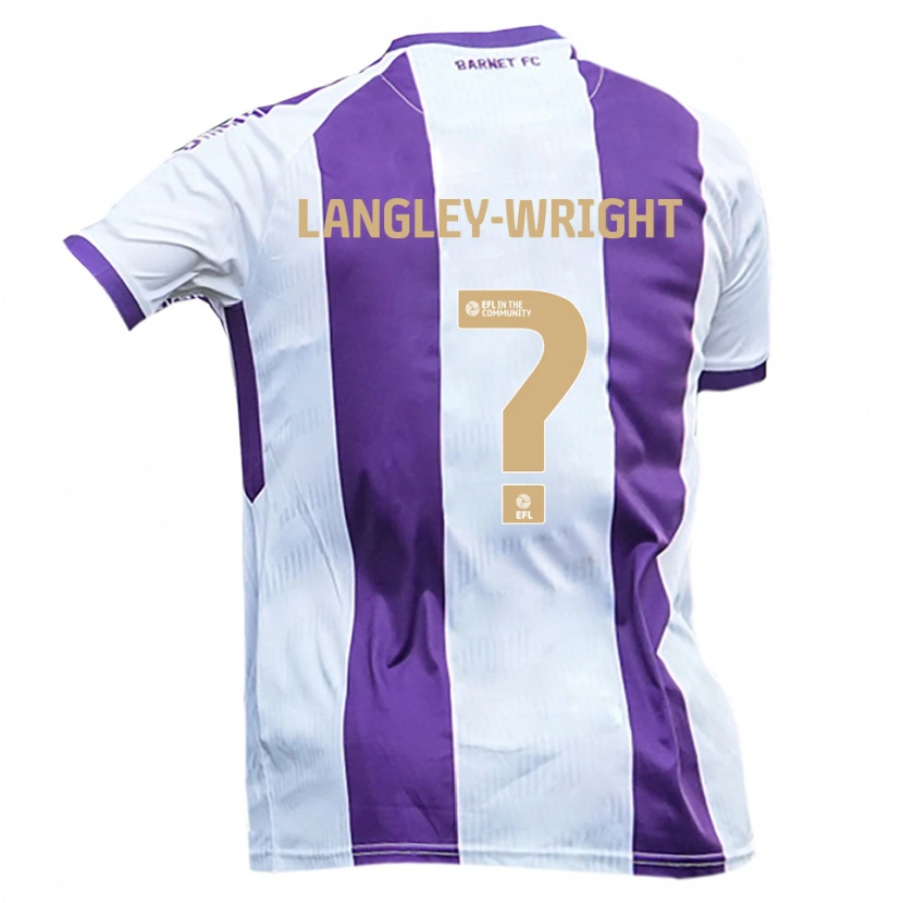 Danxen Criança Camisola Portia-Milan Langley-Wright #0 Branco Roxo Alternativa 2025/26 Camisa Brasil