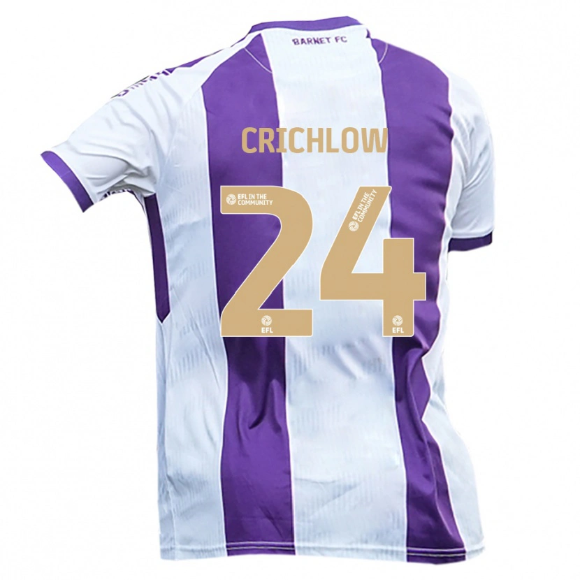 Danxen Criança Camisola Romoney Crichlow #24 Branco Roxo Alternativa 2025/26 Camisa Brasil