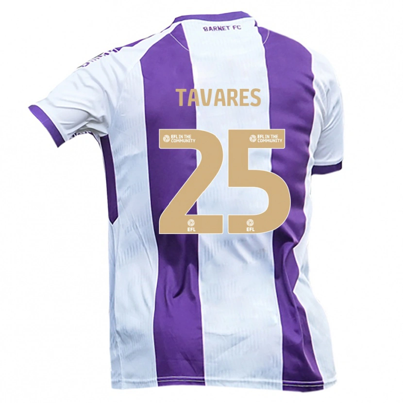 Danxen Criança Camisola Nikola Tavares #25 Branco Roxo Alternativa 2025/26 Camisa Brasil