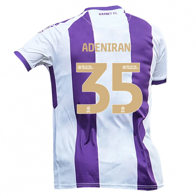 Danxen Criança Camisola Dennis Adeniran #35 Branco Roxo Alternativa 2025/26 Camisa Brasil