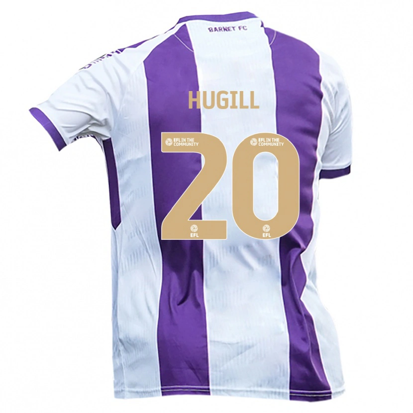 Danxen Criança Camisola Joe Hugill #20 Branco Roxo Alternativa 2025/26 Camisa Brasil