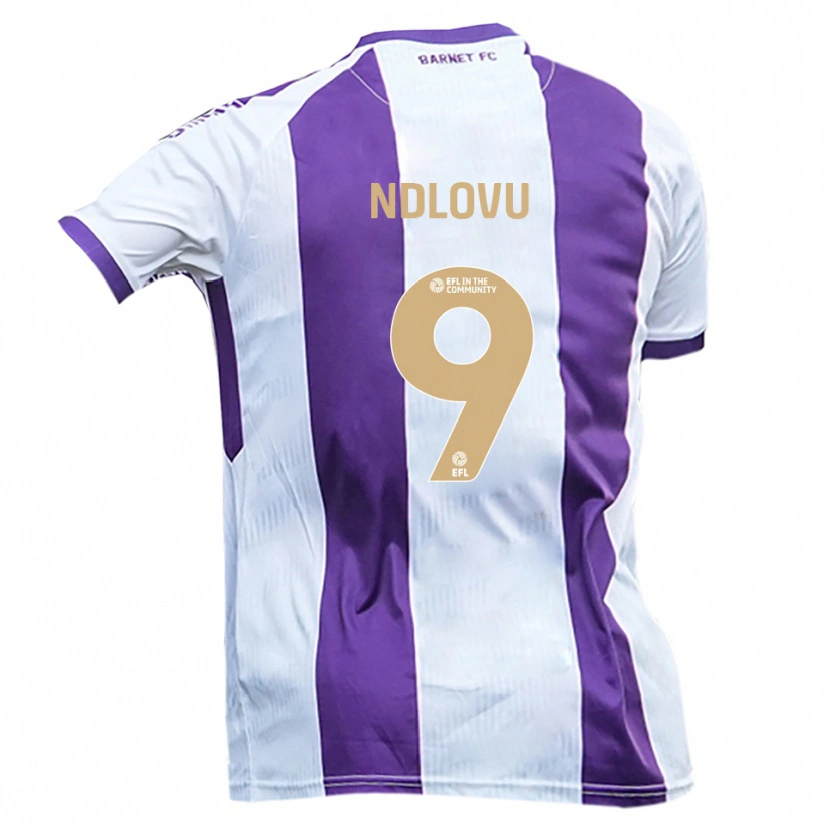Danxen Criança Camisola Lee Ndlovu #9 Branco Roxo Alternativa 2025/26 Camisa Brasil