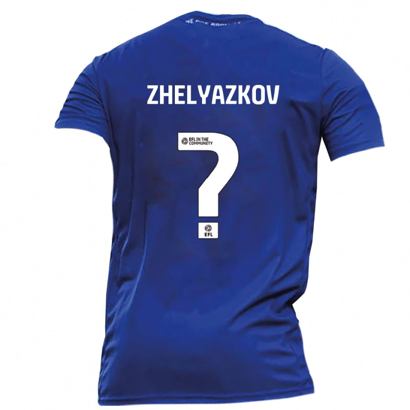 Danxen Criança Camisola Zhechko Zhelyazkov #0 Azul Branco Alternativa 2025/26 Camisa Brasil
