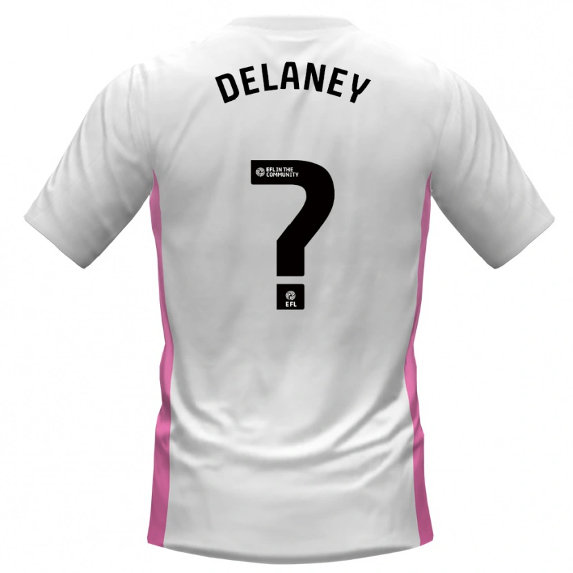 Danxen Criança Camisola Faye Delaney #0 Branco Vermelho Alternativa 2025/26 Camisa Brasil